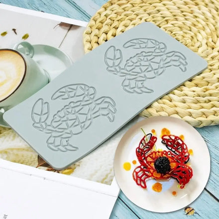 OEM 2 Holes Patisserie Crab Shape Lace Silicone Mould Chocolate Decoration Tool Cake Mold Chocolate Mold Fond Ant Molds