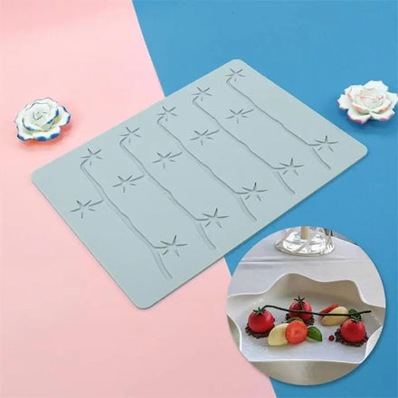 5 Cavities Tomato Stalks Shaped Baking Mold Chocolate for DIY Baking Candy Jelly Silicone Sugar Paste Fondant Cake Decoration