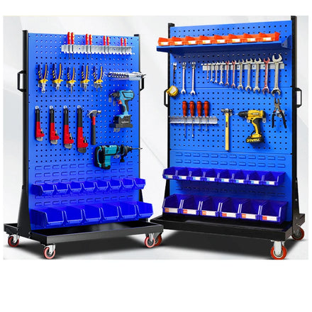 Machinery Factory Processing Hardware Store Tools Storage Auto Repair Movable Stainless Steel Pegboard Racks Tool Hanging Board
