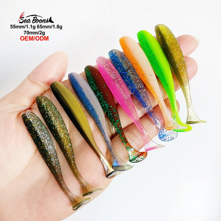 5.5cm/6.5cm/7cm Soft Lure Factory Made 1kg/bag Fishing Tpr Pvc Material New Design Fishing Soft Lures