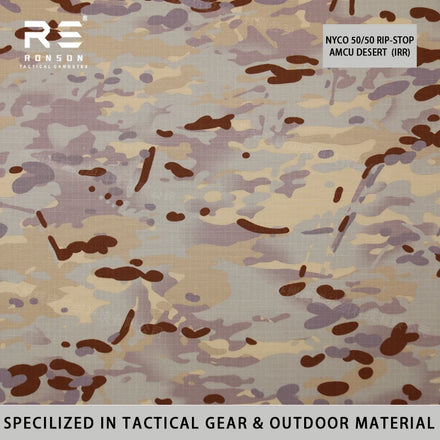 AMDU AUSTRALIA AMCU DESERT Rip-stop Camouflage Printed Tactical Nylon Cotton Fabric Woven for Sportswear and Bags NYCO5050