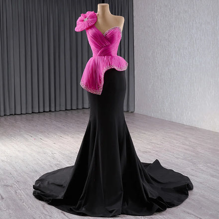 Jancember 241106 Unique One Shoulder Slim Mermaid Evening Dresses for Party Gowns