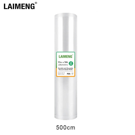 BPA Free Universal Kitchen Food Vacuum Seal Rolls-Clear PA+PE Material 3mil Thick 28x500cm