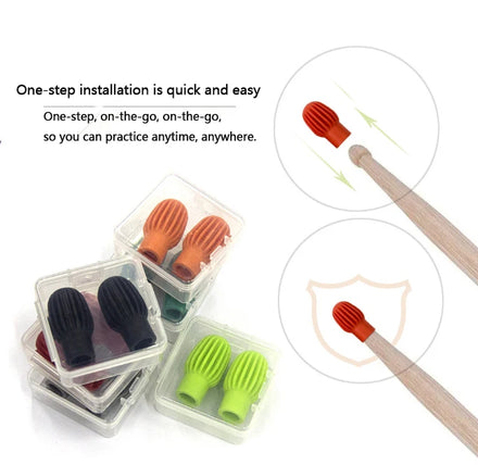Customized Adult Drum Stick Tip Portable Mute Damper Protective Steel Cap Musical Instrument Accessory for Concert Use