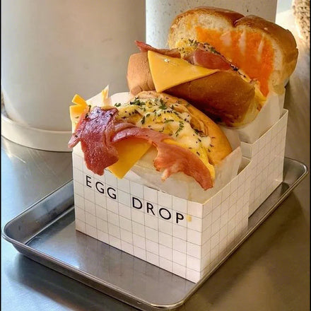 Hot Sell Biodegradable Fast Food Takeout Sandwich Slide Box Tray Sushi Candy Cake Bakery Cookies Burger Paper Packaging Box