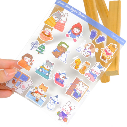 Custom Self-Adhesive UV Waterproof Transparent Sticker Animation PVC Label Custom Logo Kiss Cut Vinyl Sticker Various Processes