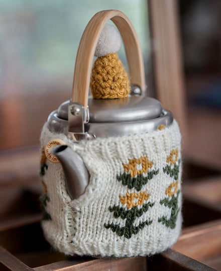 Y-Z Reusable Crochet Knitted Cable Grey Cup Mug Cozy Cable Knit Coffee Teapot Sweater