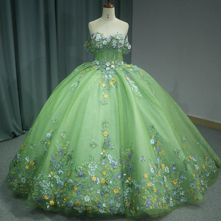 Jancember 6536 Glaromous Green Sweet Lace Quinceanera Dresses for Girls