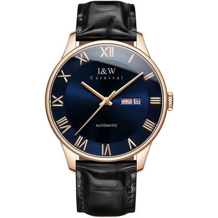 I&W Luxury Men's Mechanical Watch High-End New MIYOTA Automatic Sapphire Crystal Stainless Steel Case 30bar Water Resistant