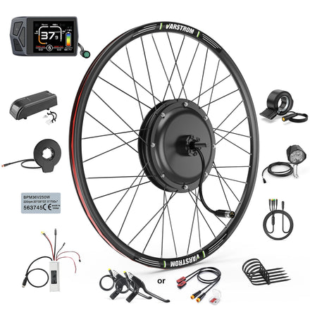 Ebike Kit JYLT 1000W 48V Rear Hub Motor Kit Ebike Conversion Kit 26 27.5 700C with LCD Display Thumb Throttle PAS Sensor