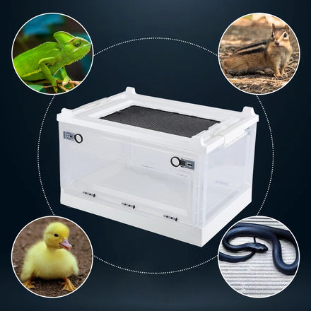 Stackable 51*36*30cm Pet Plastic Cage Front Opening Enclosure for Breeding Reptiles and Other Pets