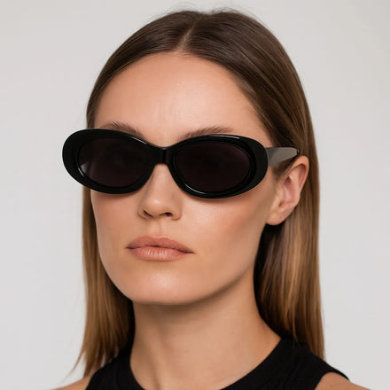 VSA25012 Custom Oval Acetate Vintage Women Polarized Light Weight Comfortable Sunglasses Wholesale Eyewear Manufacturer