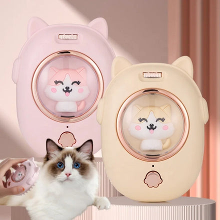 New Arrive Wholesale 2 in 1 Laser Brush Cat Massage Upgraded Pet Toy Cat Hair One-button Brush Comb Pet Massage Brush Pet Comb
