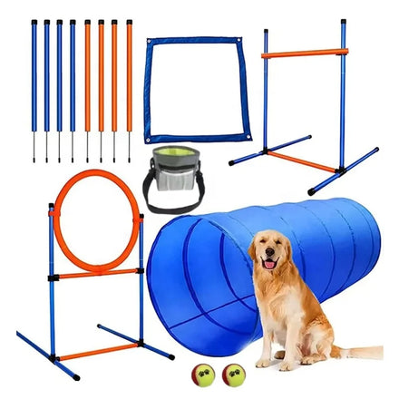 Outdoor Canine Agility Training Equipment Obstacle Pole Pause Box Tunnel for Dog Training Games Interactive Dog Jumping Practice