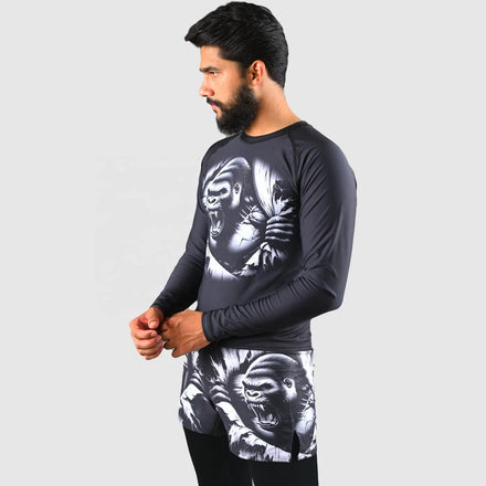 Blaze Fight Wear Custom Winter BJJ MMA Unisex Rashguard & Shorts 2-Piece Set Breathable Sweat-Wicking Plus Size Four-Way Stretch