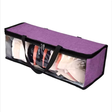 Durable Dust Proof Clear Plastic Visible Clothes Baseball Hat Storage Bag Organizer with Carry Handles and Zipper