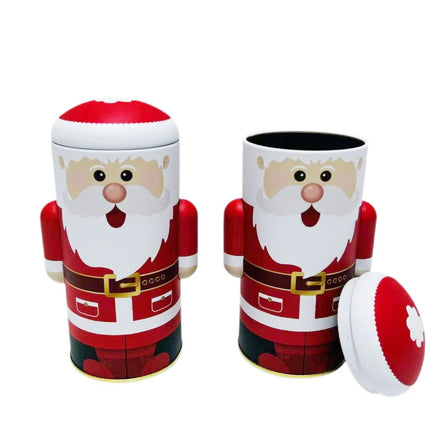 New Design Custom Tinplate Packaging Cylinder Shape Metal Box Packaging Christmas Food Grade Tin Can for Food