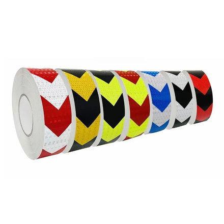 Multi-Color Honeycomb Arrow Truck Reflective Sticker Yellow Red White Safety Warning Tape Strip for Car Trailers