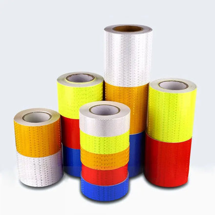 Manufacturer-Sourced Safety Red White Retro License Plate Grade Reflective Tape PET/PVC Material Self-Adhesive Waterproof
