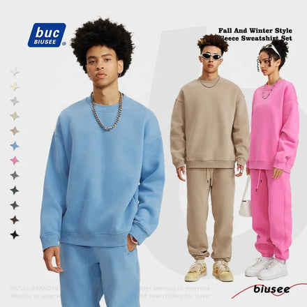 Meaufacturer Wholesale Sweatpants 2 Pieces Heavy Weight Custom Sweatshirt Sets for Men