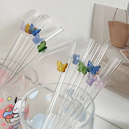 Custom Charms Design Drinking Reusable Christmas Cups Water Bottles Glass Topper Tumbler Straw