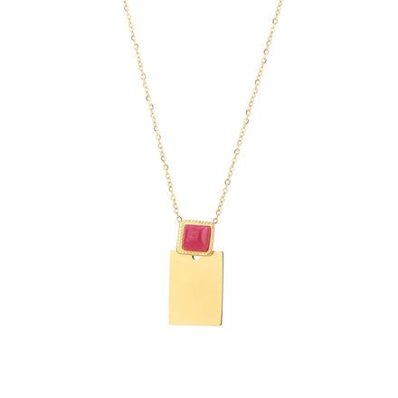 European and American Minimalist Geometric Stainless Steel Gold-plated Collar Chain for Women As a Birthday Gift