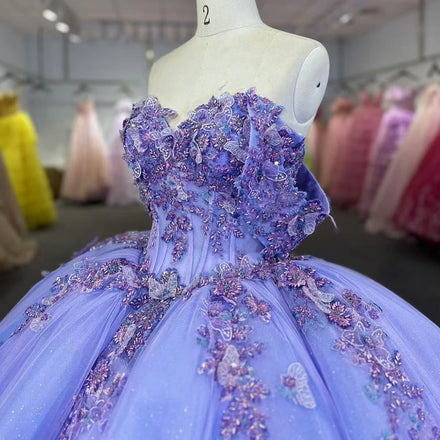 Jancember 6828 Wholesale Empire Purple Lace Beading Party Birthday Evening Dresses