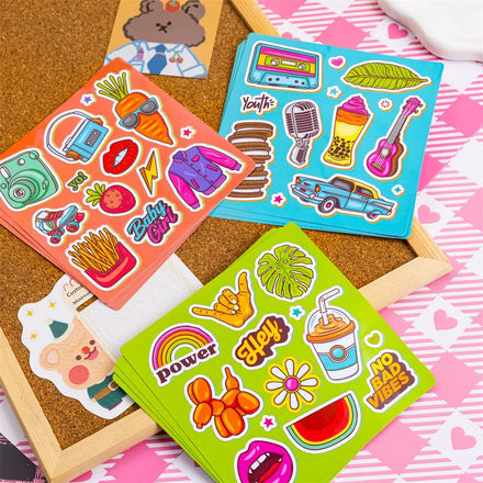 Custom Environmentally Friendly Cartoon Kiss Cut Stickers Uv Printing Pvc Transparent Effect Vinyl Materials