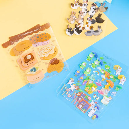 Wholesale Custom Double Layer Kiss Cut Stickers Product Packaging Double Sided Transparent Stickers Color Vinyl Label Stickers