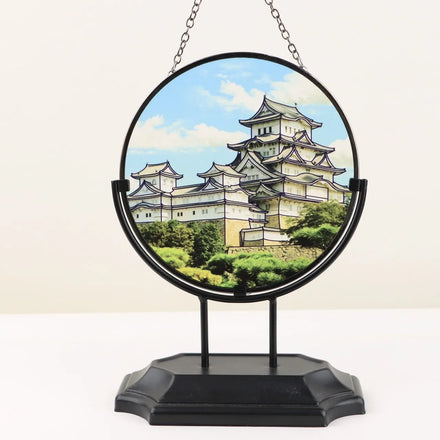 Charming Translucent Castle Glass Pendant for Home Decoration Serene Spaces