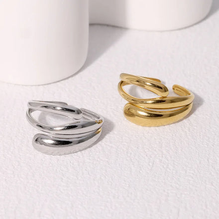 Beimai OEM Ring Wholesale Simple Fashion Open Stainless Steel Waterproof Women's Ring