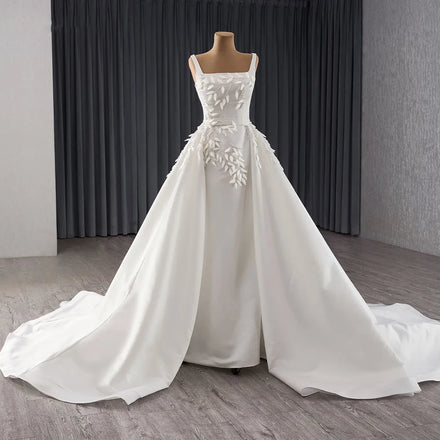 Jancember 241126 New Design Square Collar Belt Mermaid 2 in 1 Wedding Dresses