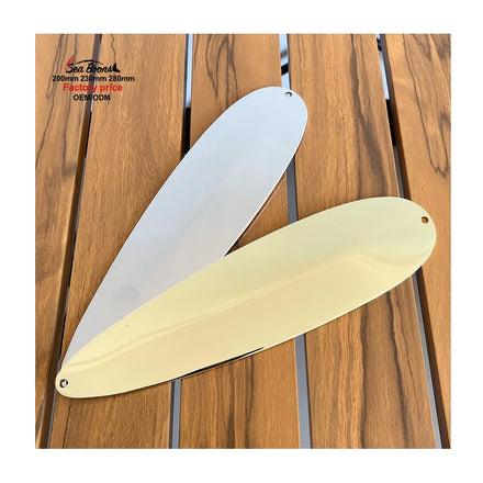 OEM 304 Stainless Steel 200mm 230mm 280mm Fishing Flutter Spoon Lure Big Sea Fishing Spoon for River and Lake