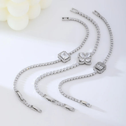 Beimai OEM Bracelet Four-leaf Clover square Copper-plated Zircon Women's Bracelet