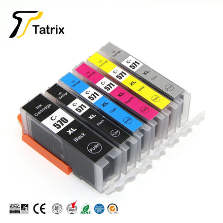 Tatrix Canon PGI 570 CLI 571 Germany Warehouse Spot Compatible Ink Cartridge for PIXMA MG-5750 MG-6850 MG7752