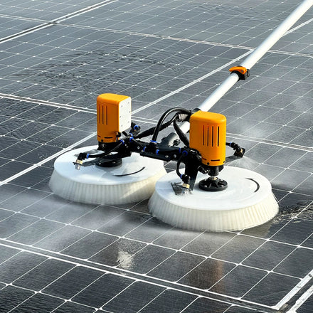 Zhenda AC Power Household Electric Double Head 5.5meter Photovoltaic Rotating Brushless Motor Solar Panel Cleaning Brush