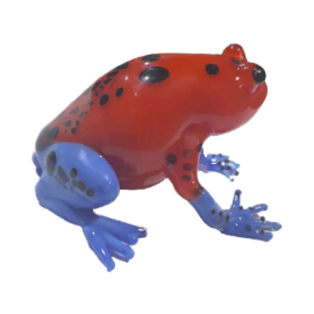 Custom Blown European Folk Art Frog Craft Colored Glass Animal Figurine Chien Keng Brand for Home Tabletop Decoration Small Size