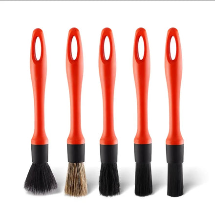 Zhenda Factory Car Interior 5 PCS Kit Brush Different Material Car Head Detailing Cleaning Brush Set
