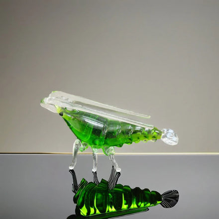 Handmade Blown Glass Shrimp Animal Figurine Mixed Colors European Folk Art Chien Keng Brand Small Tabletop Home Decoration