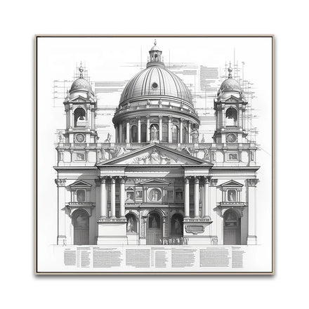 Wholesale Modern SOA Arts Hot Selling Line Drawing Arab Contractors Gothic Style Canvas Wall Art Prints for Large Projects