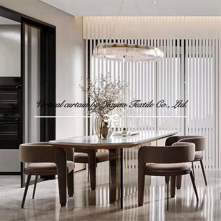 Customized Luxury Electric Intelligent Vertical Louver Dreamy Curtain Suitable for Dining and Living Rooms