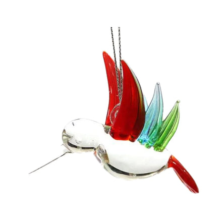 Custom Hummingbird Craft Handmade Blown Glass Figurine European Folk Art Style Small Size Chien Keng GD-AL-222 for Home
