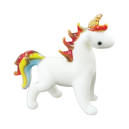 Creative Unicorn Lampworking Handmade Glass Figurine-Customizable Europe Animal Folk Art <5cm Chien Keng Tabletop Gift Decor