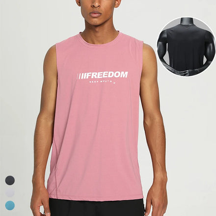 Men'S Basketball Sports Vest Sleeveless T-Shirt Fitness Training Vest Quick Dry Ice Silk Running Short Sleeve Top
