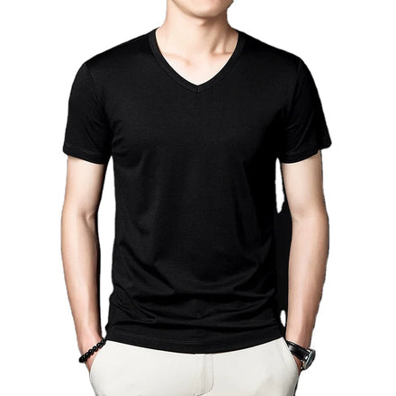 Oem Customized logo Design Plus Size Men's Casual and Versatile Loose Ice Silk Men's Summer Loose Short Sleeved T Shirt