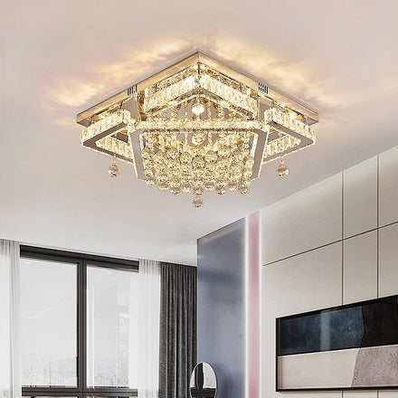 45W 45cm Change 3 Colors Brightness Dimming Remote Control Chandelier Light Luxury Modern Ceiling Lamps Customizable