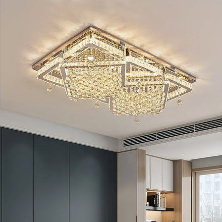 Custom Large Crystal Ceiling Light Home Decorative Fancy Light Fittings Construction Project Lighting