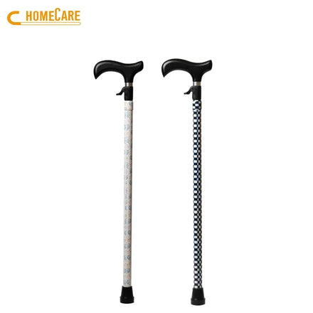 OEM One Push Button Adjustable Aluminum Alloy Walking Cane CE Certified 350 Lbs Load Capacity TPR Handle Adjustable Length Class