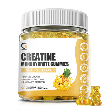 90 Sport Organic Pineapple Flavored Gummy Vitamins-Filled Sugar-Free Muscle Energy Enhancer Adults Daily Health Support Box