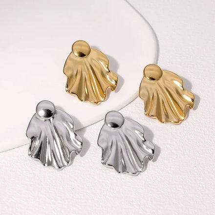 Beimai OEM Earrings Versatile Retro Metal Stainless Steel Waterproof Women's Earrings